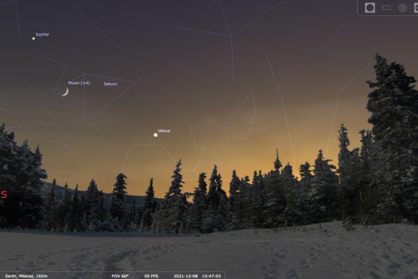 Il cielo di Dicembre 2021 cometa di Natale